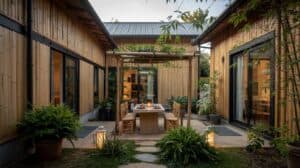 chinese style bamboo prefab home